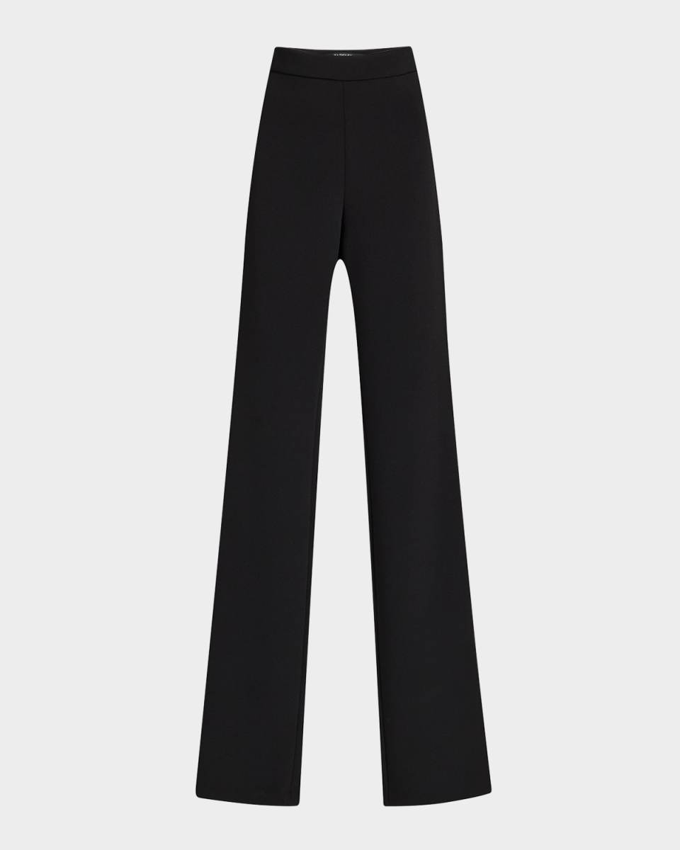 Straight-Leg Crepe Pants